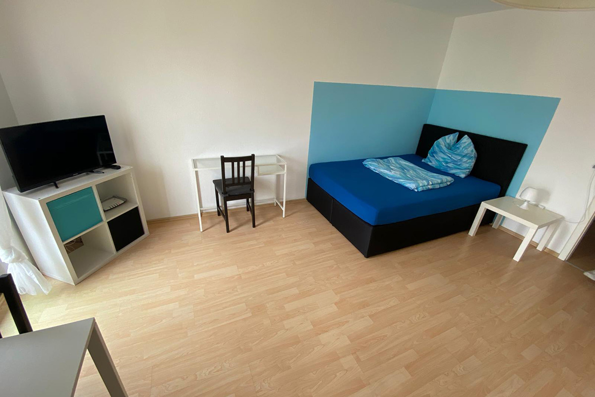 City_Apartment_Mannheim_Perreystrasse_1-Zimmer-Superior-Apartment-mit-Balkon_36qm_Schlafen